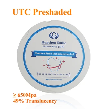 

1 Piece Free Shipping 95x22 UTC Zirkonzahn Preshaded Zirconia Disc For Anterior Making