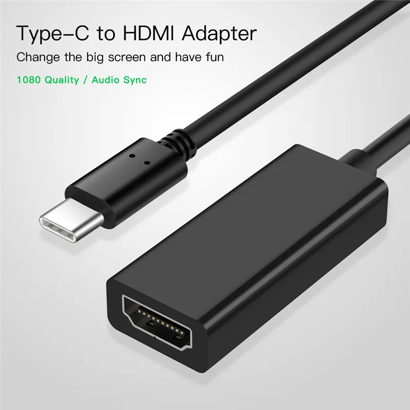 USB C кабель 4K type-C к HDMI адаптер HDTV аудио видео конвертер usb type C кабель для samsung Galaxy для huawei Mate10 P20 EY402