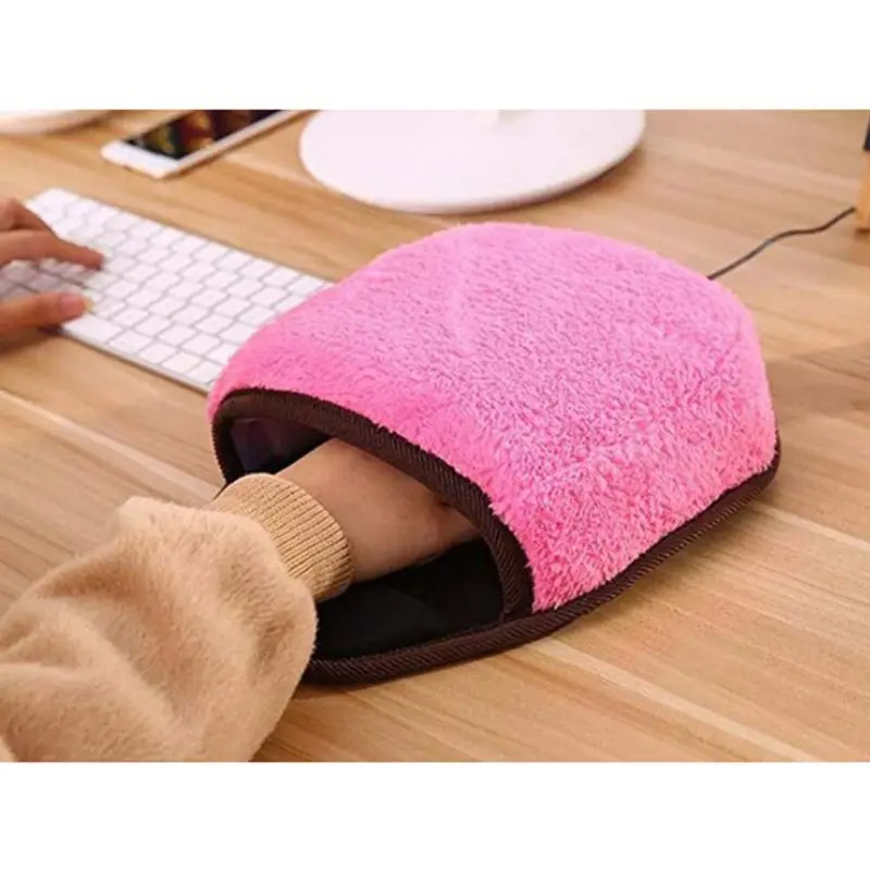 Heated mouse pad with wrist rest and USB heater soft plush fabric for laptop desktop computer alfombrilla ordenador | Компьютеры и