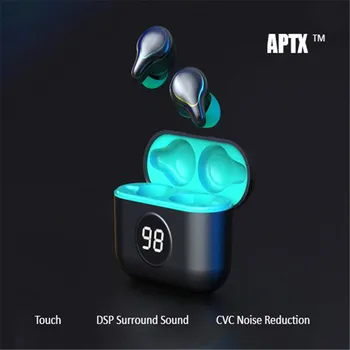

In Ear Head Phones Tws Aptx Bluetooth Earphone True Wireless Earbuds Hifi Volume Control Handsfree Headset Buds Hifi Surround