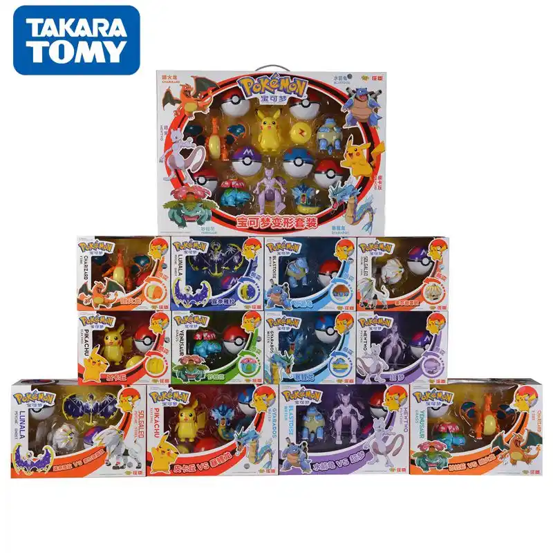 Originalポケモンのおもちゃセットポケットモンスターピカチュウアクションフィギュアアニメモデル変形人形おもちゃ子供クリスマスプレゼント Anime Null Aliexpress