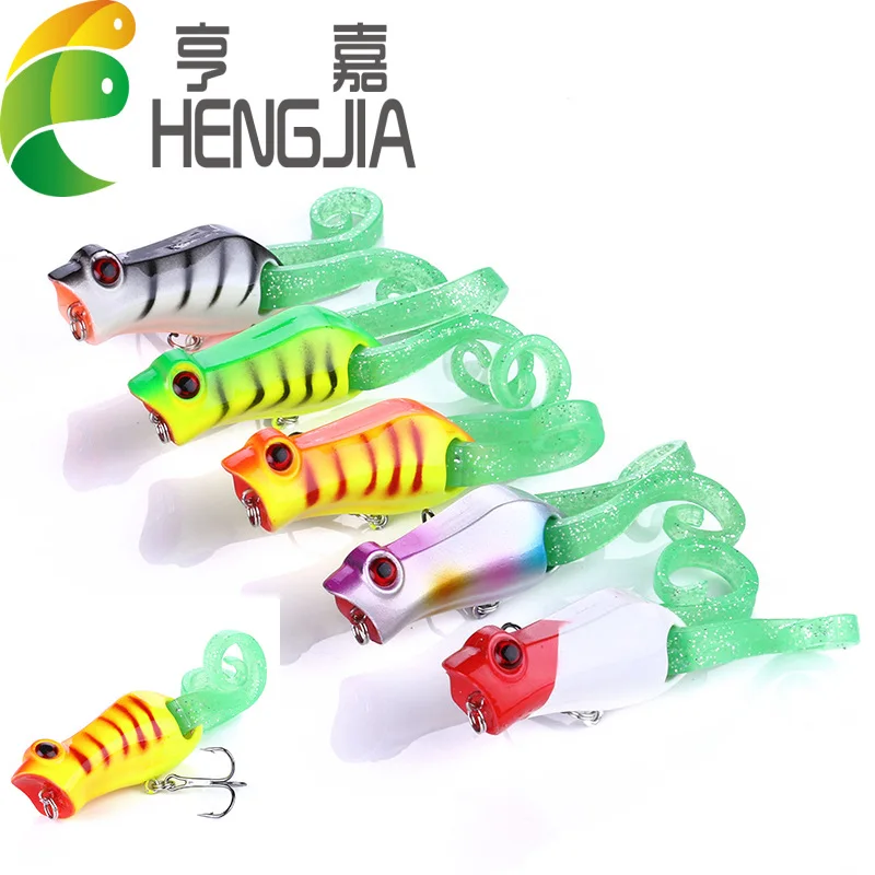 

Heng Jia/heng glowa 5.5 Cm/10g Curly Tail Wave Grilled jia yu er Two-Tailed Popa Fishing Gear Fishing Hard Bait