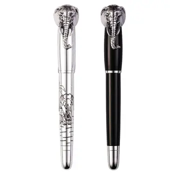 

Elephant Head in Lid Fountain Pen Delicate Medium Nib Signature Pens Business Home Office School Supplies