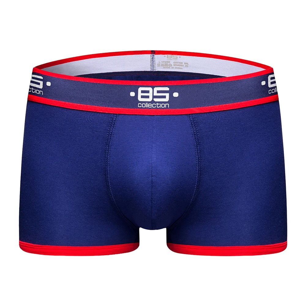 BS Boxer Мужское нижнее белье cuecas сексуальные дышащие боксеры спандекс трусы Трусы боксеры шорты BS176 - Цвет: BS138-DARKBLUE