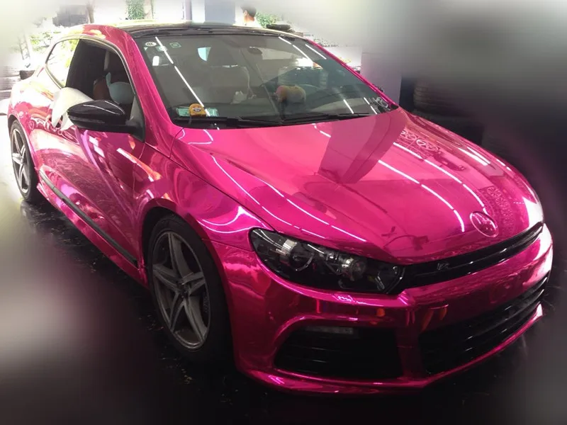 Rose Red Chrome Vinyl Wrap Film-5