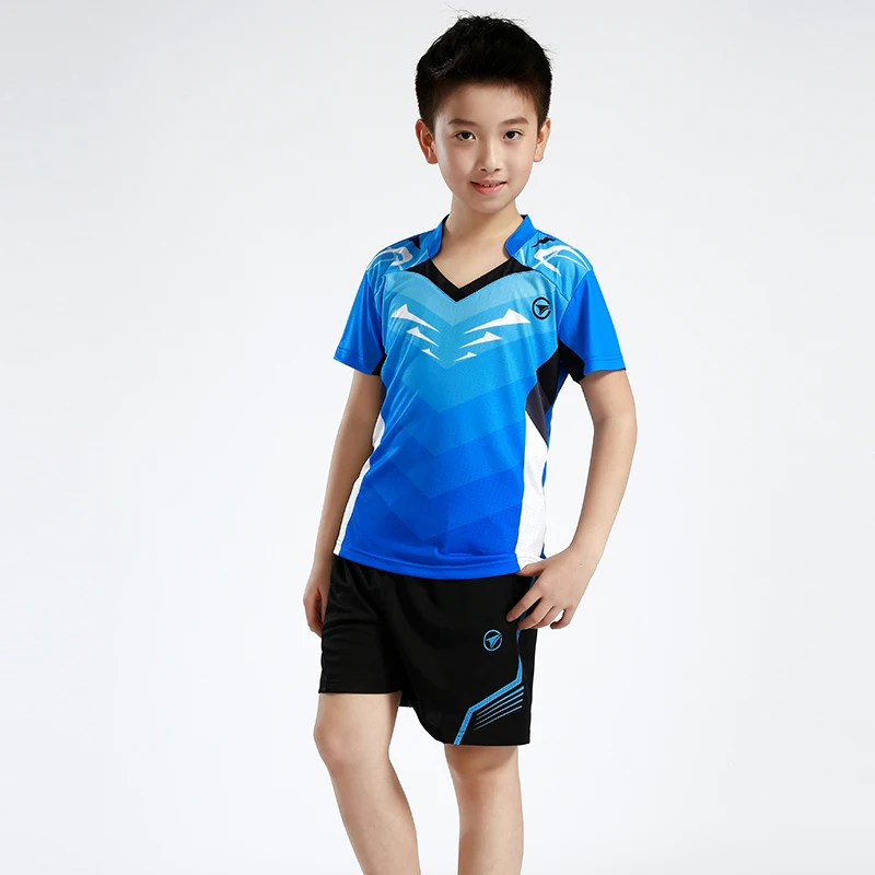 Child 1 set Новая одежда для бадминтона детские спортивные теннисные наборы для мальчиков Одежда для настольного тенниса для девочек быстросохнущие спортивные комплекты B127 - Цвет: Child 1 set