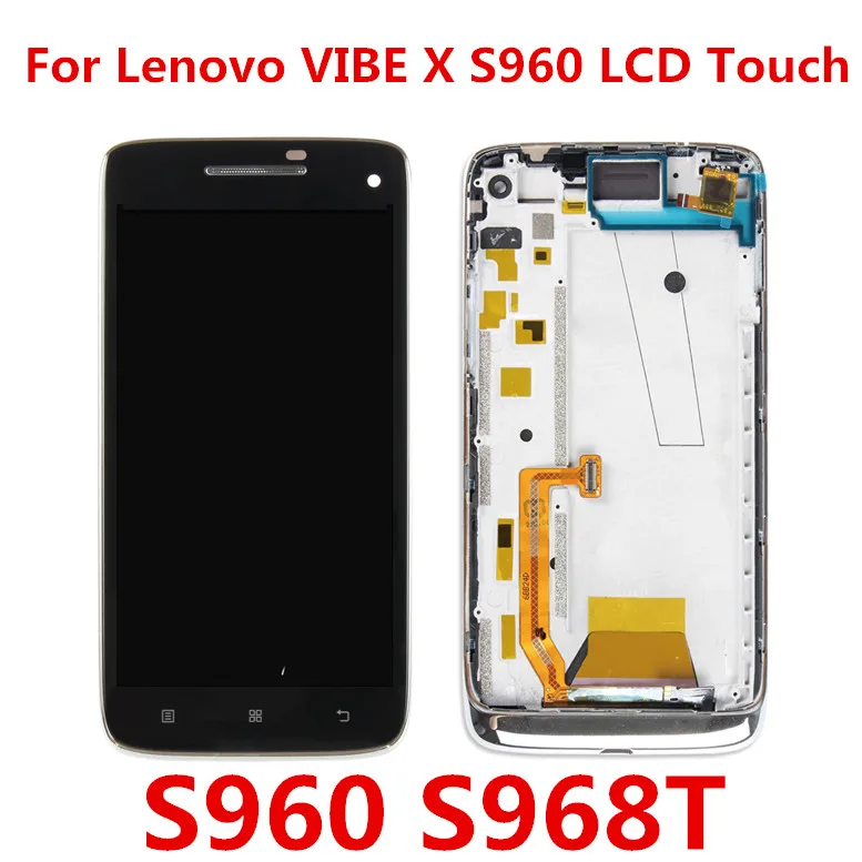 ЖК-дисплей 5 0 дюйма для Lenovo VIBE X S960 сенсорный экран дигитайзер в сборе с рамкой