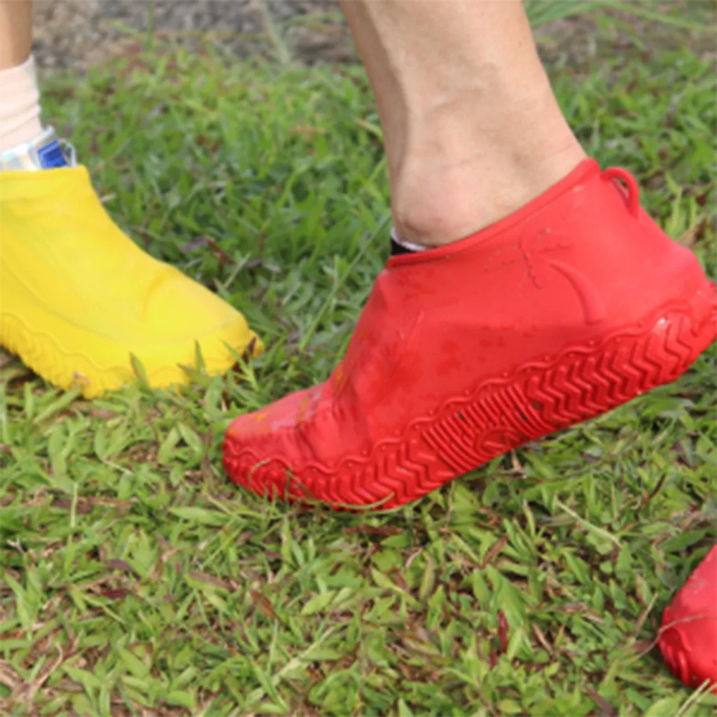 Для вторичной переработки силиконовые галоши многоразовые Водонепроницаемый непромокаемые Мужская обувь Чехлы для дождливой погоды; нескользящие резиновые сапоги с моющийся износоустойчивый# YL5
