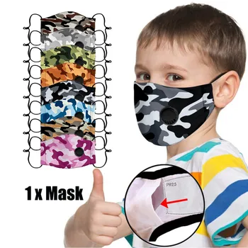 

1pc 2-8 Years Kids Baby Pm 2.5 Face Mask Reusable Dustproof Pollution Proof Mouth-muffle Children Outdoor Masks Respirator Маски
