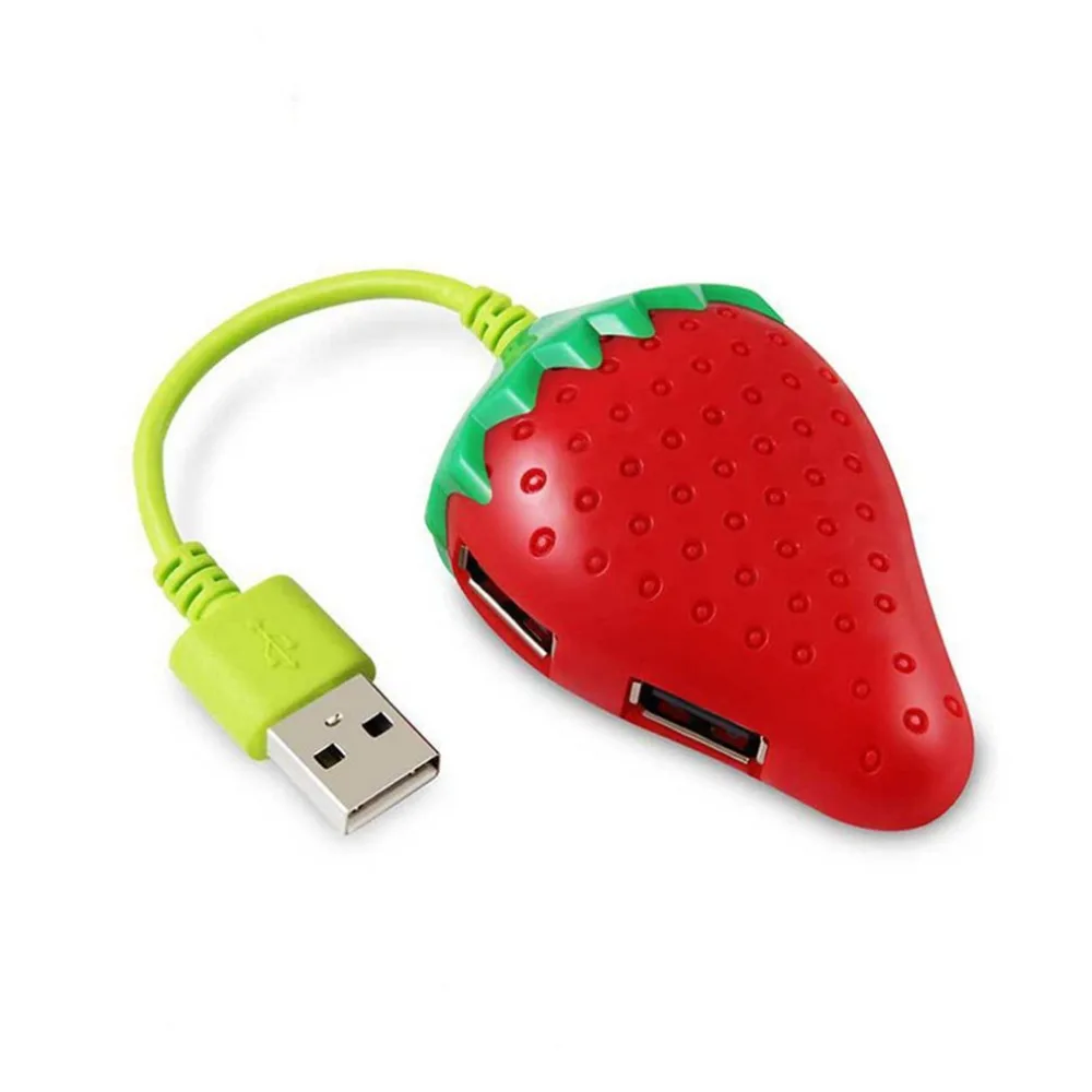 Chielecna USB 2 0 конвертер Hi Скорость горох карамбола и Strawberrypeas дизайн 4 х Порты разъёмы