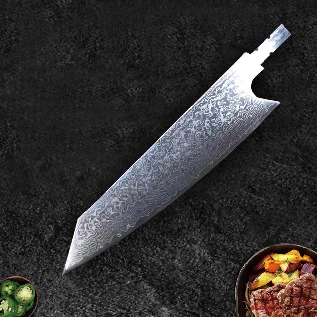 Japanese Kitchen Knife Blade Blank 9CrMov18 Handmade Forged Damascus Steel  Custom Chef Knife Making Kit DIY Handle - AliExpress