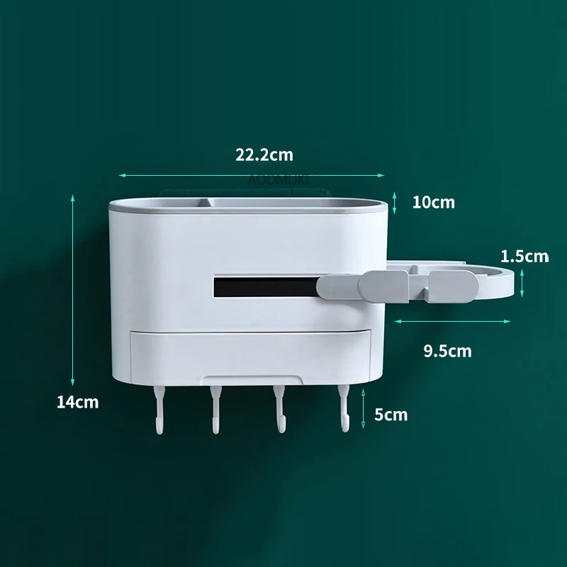  Wall Hair Dryer Holder shelf Multi-functional Bathroom makeup organizer storage rack shelves home s
