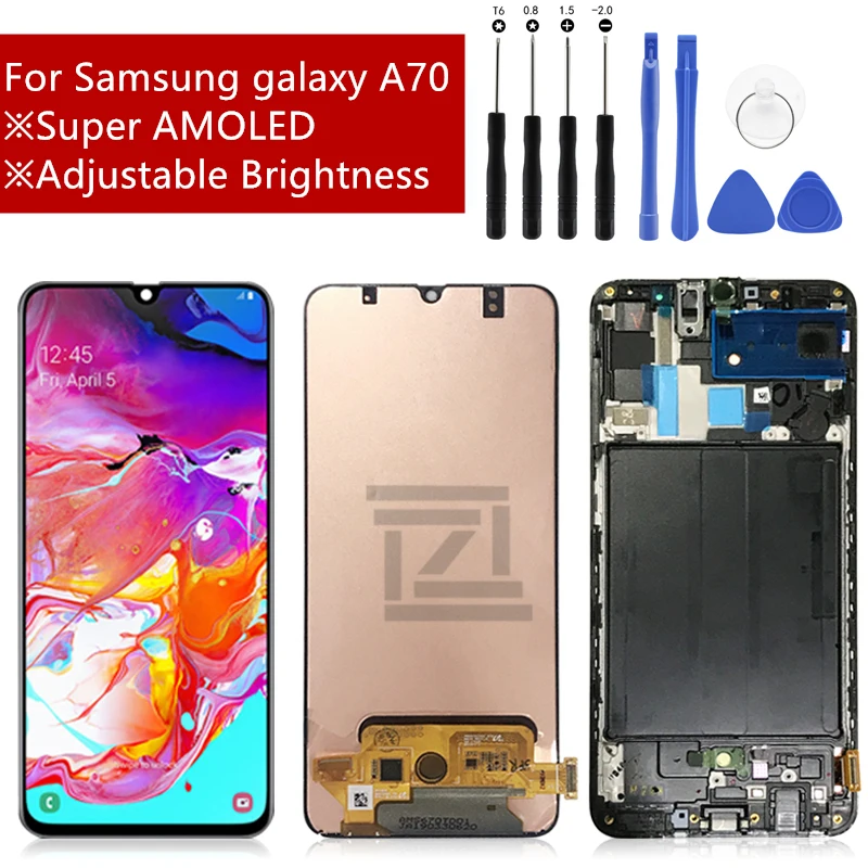 Super AMOLED для Samsung galaxy A70 2019 A705 A705F SM-A705F LCD сенсорный экран дигитайзер в сборе lcd |