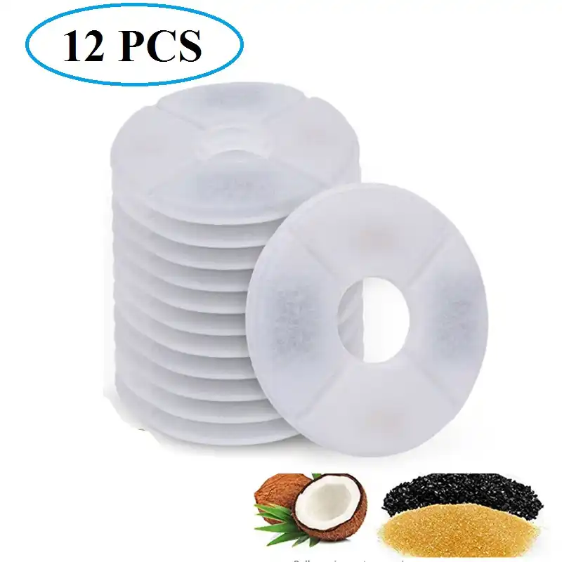 12 Pieces Remplace Filtre A Charbon Actif Pour Chat Fontaine D Eau Potable Filtres De Rechange Fleur Pour Animaux De Compagnie Chien Fontaine Ronde Aliexpress