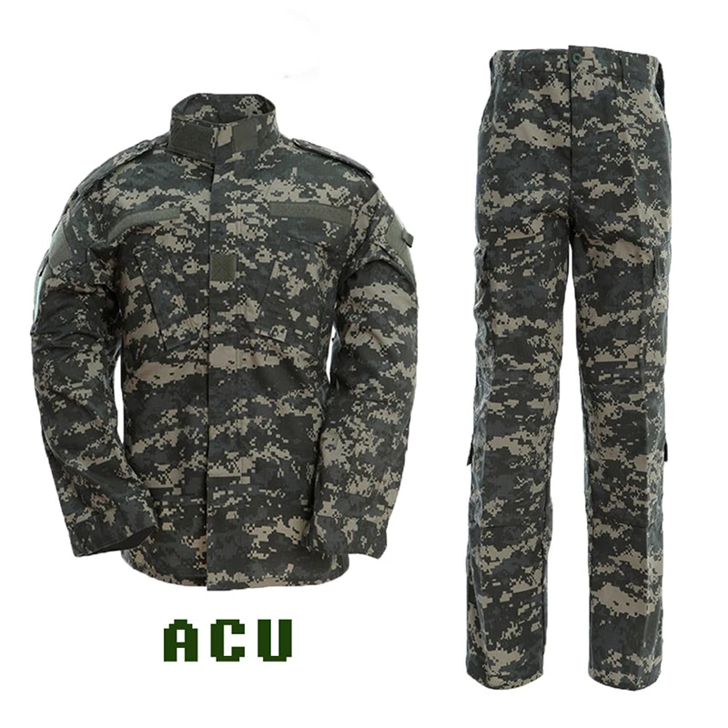Армейский темно-синий BDU сp MultiCam Камуфляжный костюм в стиле милитари Униформа Тактический Боевой страйкбол Фарда только куртка и брюки - Цвет: ACU