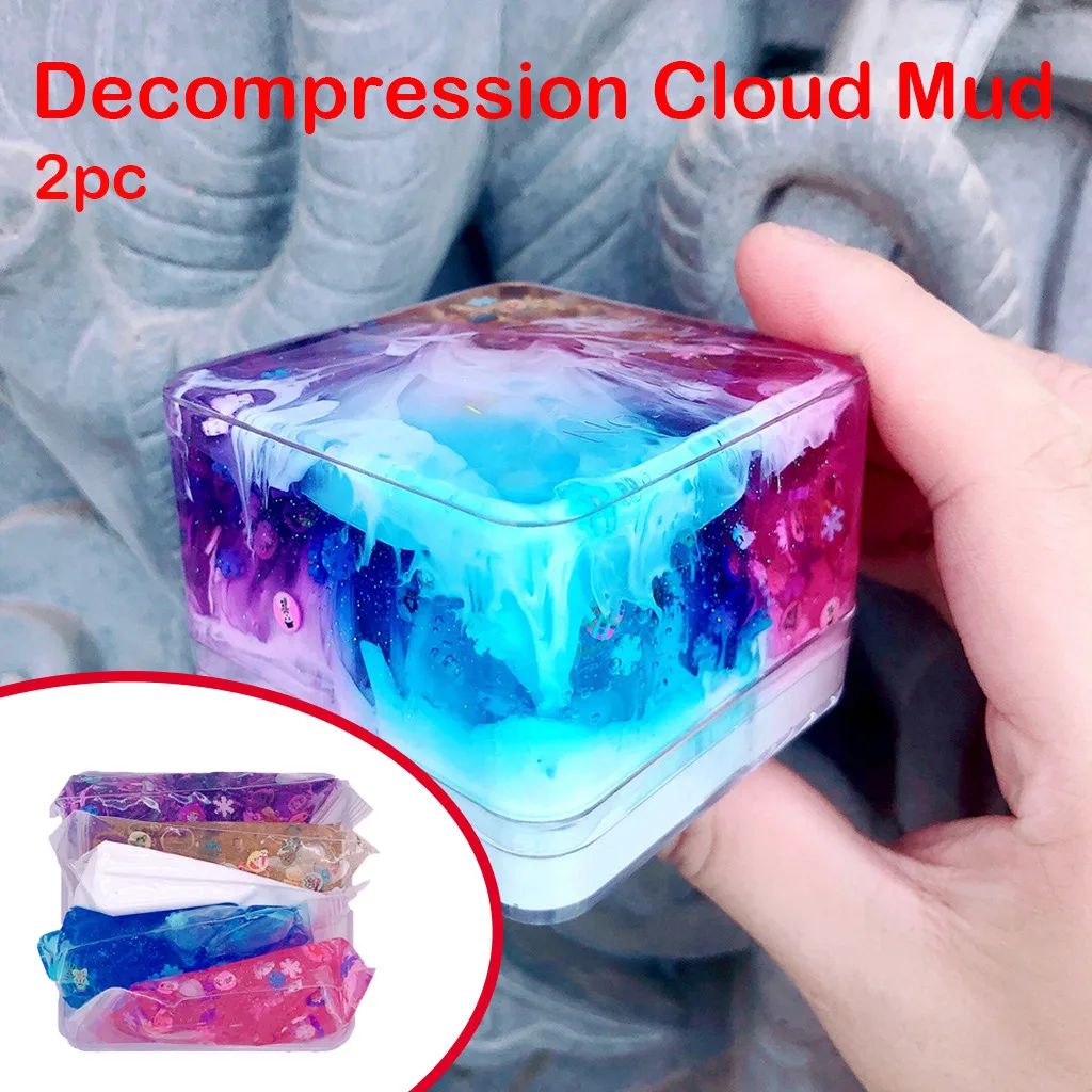 DIY красивое радужное облако слаймы поставка искусственная глина рельефный слайм