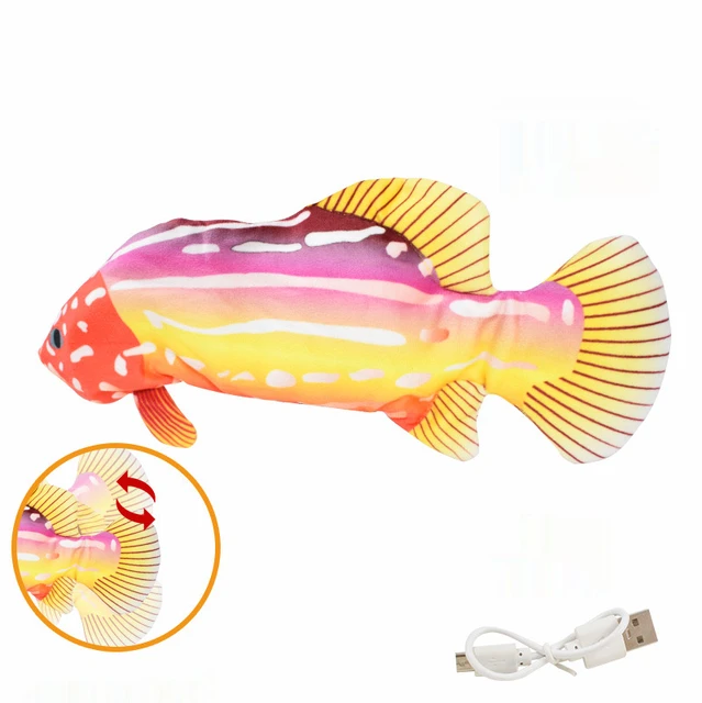 Cat Toy Fish USB Electric Charging Simulation Fish Cat Pet Chew Bite Interactive Cat Toys Dropshiping Moving Floppy Wagging Fish Style 13