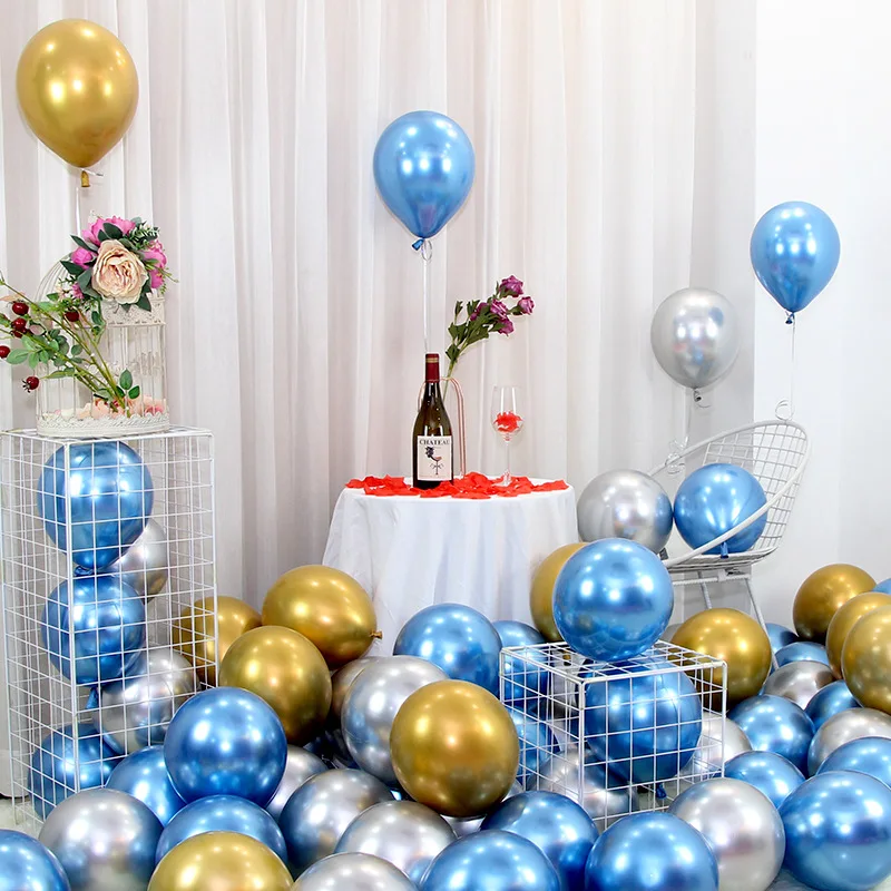 5/10 шт. 10 дюймов новый хром шары из латекса цвета металлик метала Globos надувной