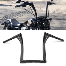 Wsen черный глянец 1" Ape вешалки руль 1-1/4" для Harley Dyna Softail Sportster XL 883 1200& Touring Road Glide/Road King