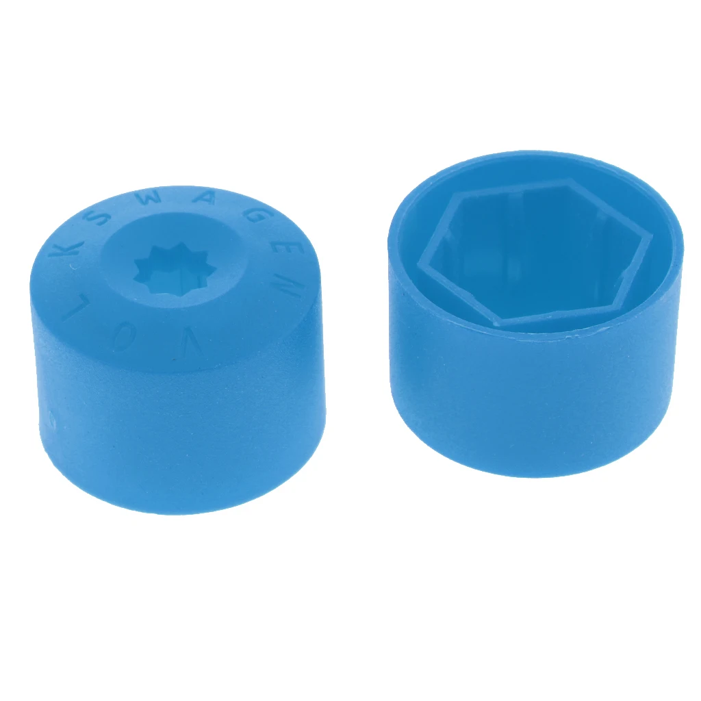 20 Pcs Plastic Car Wheel Nut Lug Screw Dustproof  Cover Protector Cap 0.79x1.18 Inch