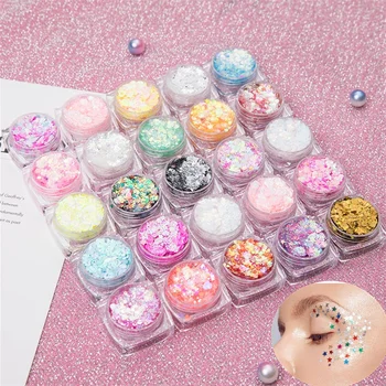 

4 Colors Pop Sexy Diamond Sequins Bady Face Eye Highlight Makeup Eyeshadow Palette Mermaid Sequins Gel Make Up Festival Party