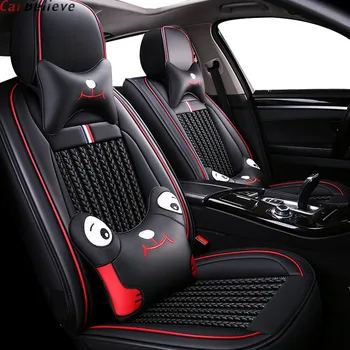 

car believe leather car seat cover For audi a3 8p 8l sportback q7 2007 q5 a4 b7 avant a6 c5 avant accessories seat covers