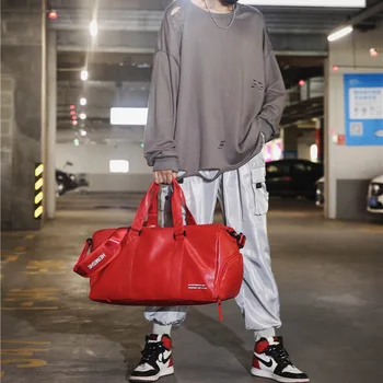 

Short-distance travel bag fitness bag tide female yoga sports training bag male business travel shoulder bag