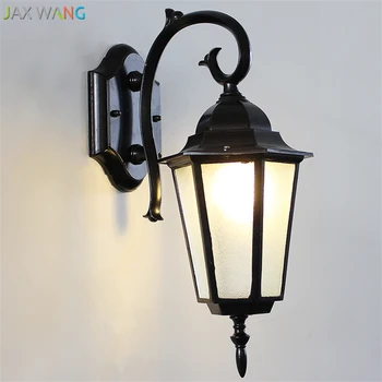 

Outdoor Loft Wall Lamp Garden Villa Wall Lights European Garden Balcony Lamp Waterproof Wall Light Hexagon Retro Outdoor Fixture