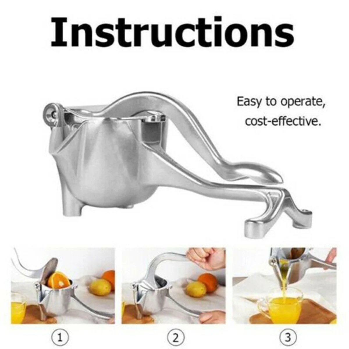 Manual Juicer Hand Juice Press Squeezer Fruit Juicer Extractor Stainless Steel & Manual Juicer Hand Juice Press Squeezer Fruit Juicer Extractor Stainless Steel &