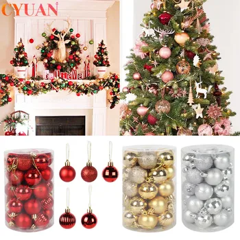 

34pcs Christmas Tree Decor Ball Christmas Ornaments Balls Hanging Decorations for Home Xmas Party Decoracion Navidad Kerstballen