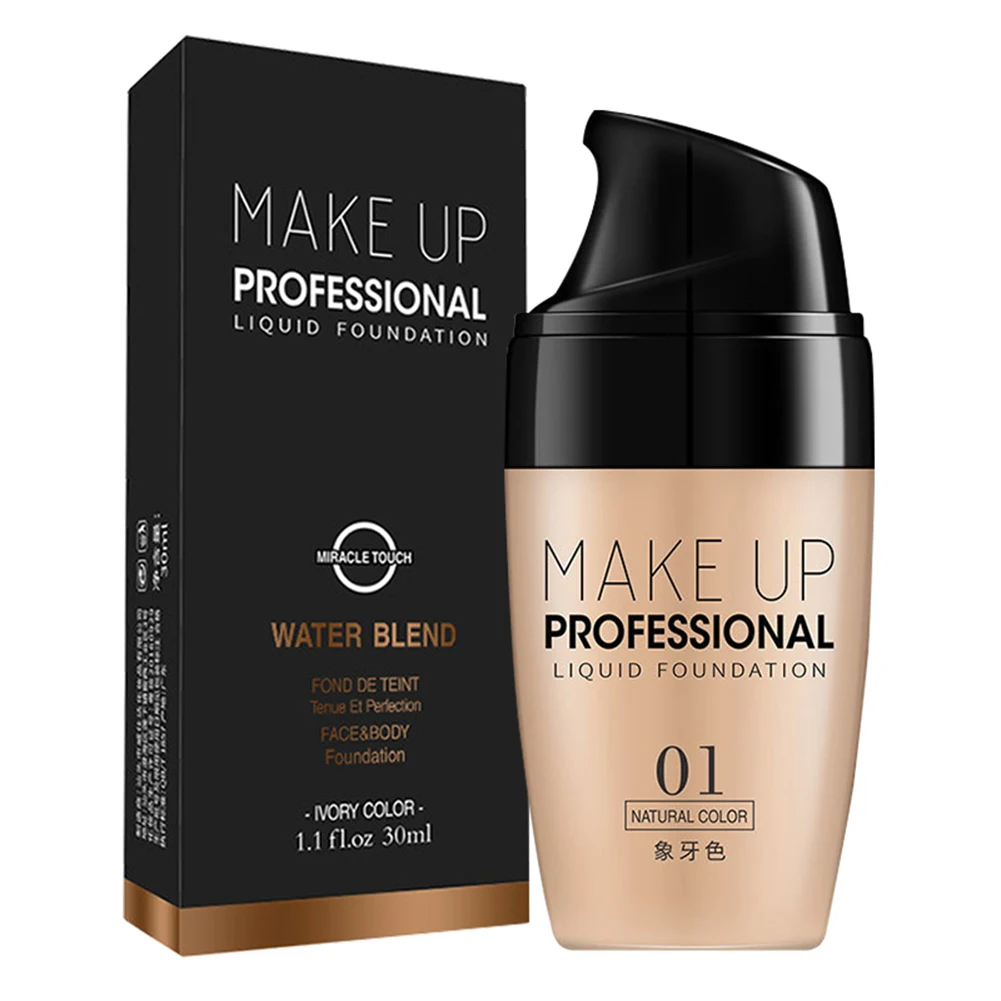

Face Foundation Cream Waterproof Long-lasting Make Up Liquid Foundation Oil Control Cover Base Concealer Makeup FoundationTSLM1
