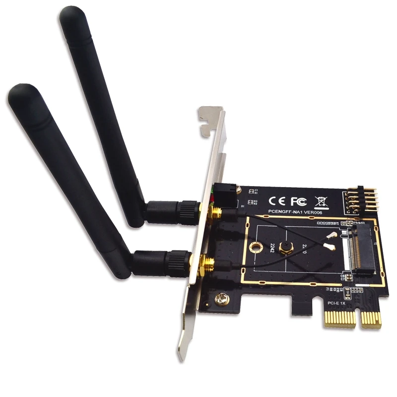 M.2 Wifi адаптер M2 Ngff ключ A-E к Mini Pci Express Wifi Raiser PCI-E 1X NGFF Беспроводная поддержка 2230 2242 Mini Pcie сетевая карта
