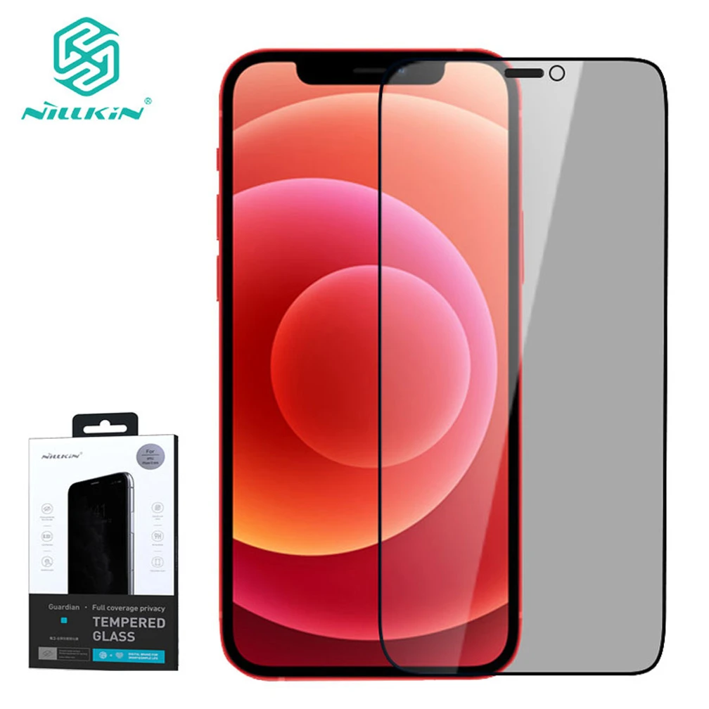 For iPhone 12 12 Pro Max Tempered Glass Nillkin Guardian Full Coverage Privacy Screen Protector For iPhone 12 Pro/12 mini