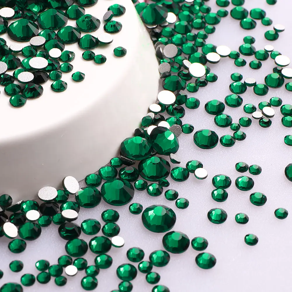 Mix Size Black Diamond Flat Back Rhinestones for Face Self-adhesive Crystal Beads Loose Precious Stones Diamond Painting Jewelry