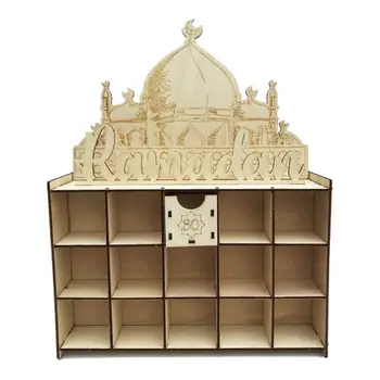 

New Wooden Drawer Ramadan Decoration Eid Mubarak Advent Calendar Countdown Muslim
