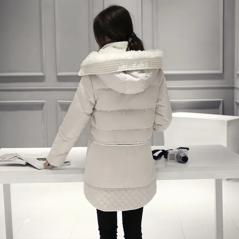 Пуховик женский средней длины Осень зима 2019|Жилеты и безрукавки| |