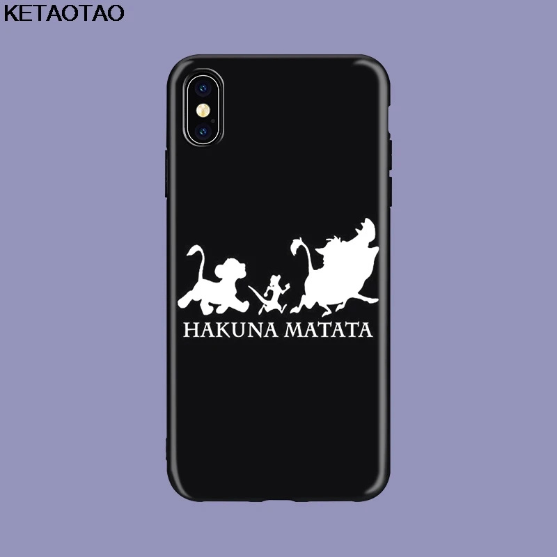 KETAOTAO Hakuna Matata Король Лев Pumbaa чехол для телефона s для iPhone 7 8 Plus X XS XR 11 Pro для samsung чехол Мягкий ТПУ резиновый силиконовый - Цвет: Цвет: желтый