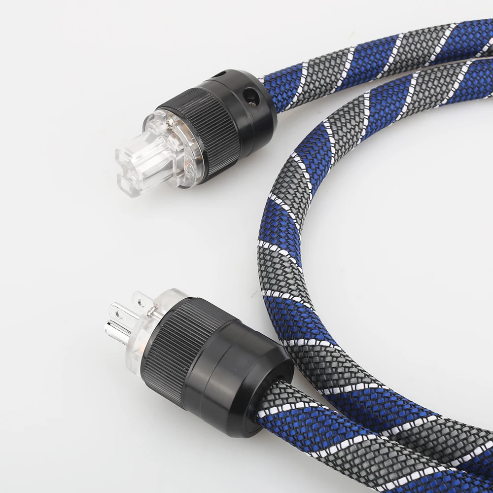 Audiocrast P101 DW34 HI End US AC Power Cable 3 Prong US Plug Power Cord Audio Grade HIFI Power Cable CD Tube amplifer headphone