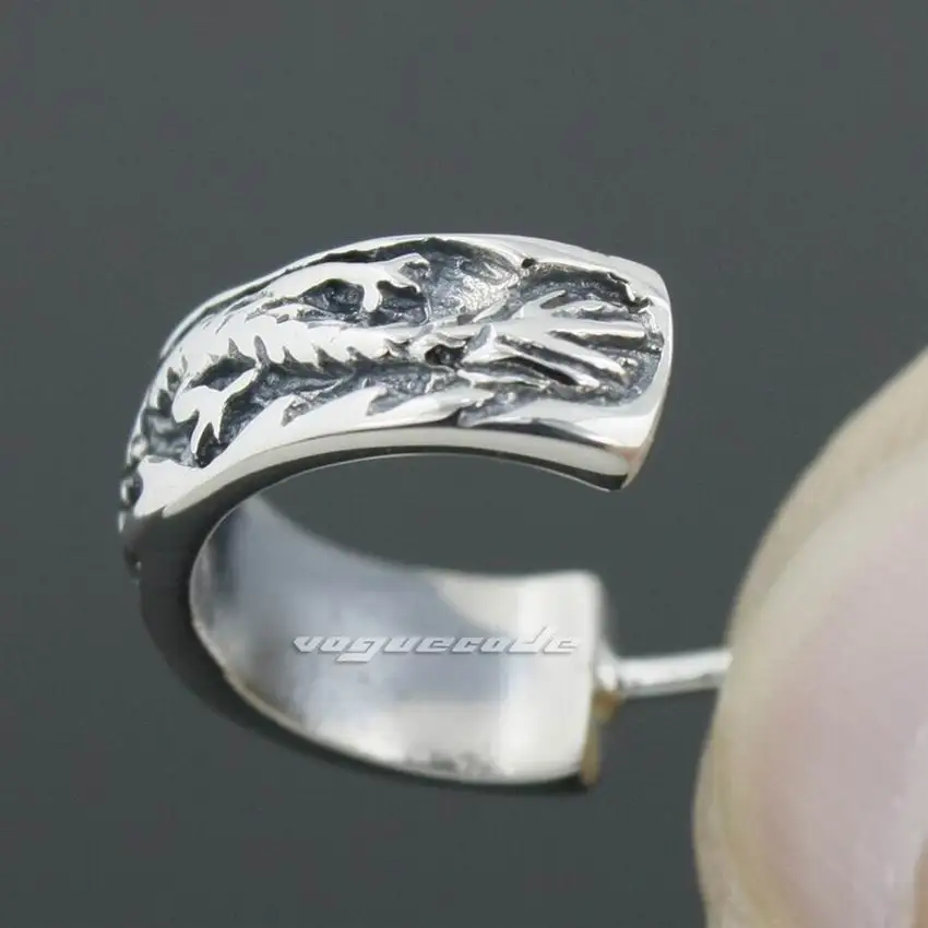 Серьги качалки мужские из серебра 925 пробы с китайским драконом 8R005|earings for men|men