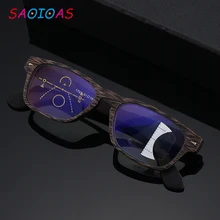 SAOIOAS, прогрессивные, многофокусные очки для чтения, мужские, дальнозоркость, квадратные очки, Анти-усталость, очки для чтения, женские, анти-синий светильник