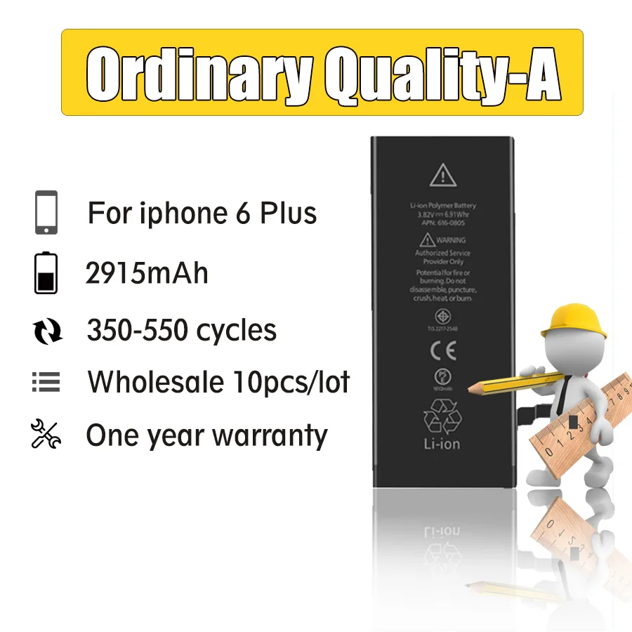 /лот 10 шт. Da Xiong аккумулятор для iPhone 6 Plus 6 Plus 2915 мАч реальная емкость запасные части