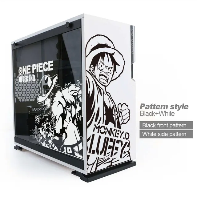 Egy Darab Anime Pc -Tok Matricák Rajzfilm Számítógépes Host Bőr Díszítse Matrica Atx Középső Torony Eltávolítható Vízálló Ürege