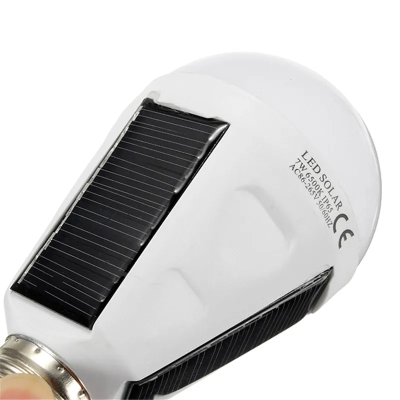 E27 Solar Lights Led Bulb Hanging Led Solar Lamp 7W 85-265V Rechargeable For Outdoor Hiking Camping Tent Fishing Lighting