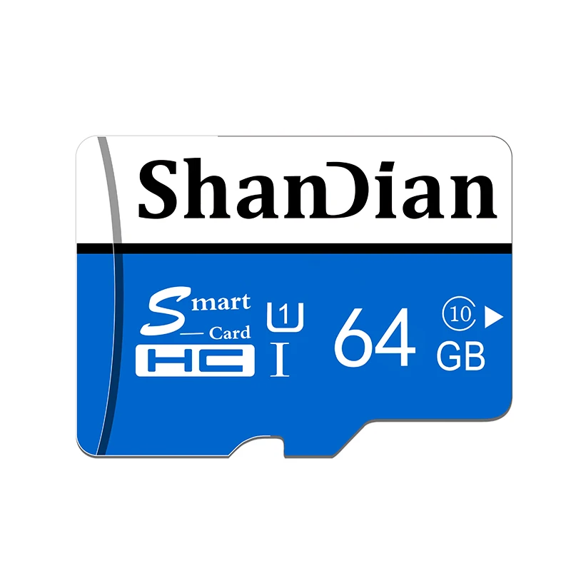 ShanDian горячая Распродажа Смарт SD карта памяти 64 ГБ 32 ГБ 16 ГБ 8 ГБ класс 10 TF карта Smartsd флеш-накопитель флэш-память диск высокая скорость - Емкость: D