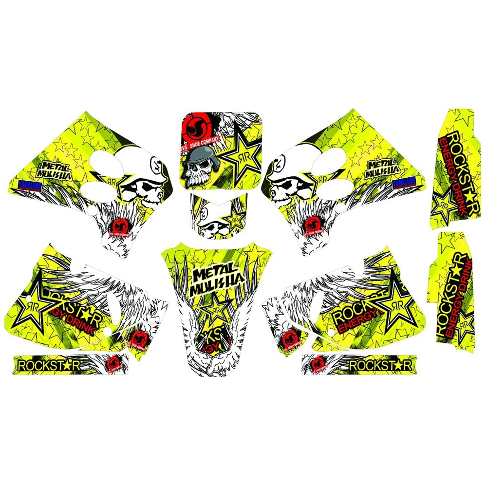 

New Skull Full Graphics Decals Stickers Custom Number Name 3M Bright Stickers For Suzuki RM125-RM250 1993 1994 1995