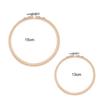 

New Cross Stitch Machine Bamboo Frame Embroidery Hoop Ring Diy Needlecraft Round Loop Hand Sewing Tool Accessory 13-15Cm
