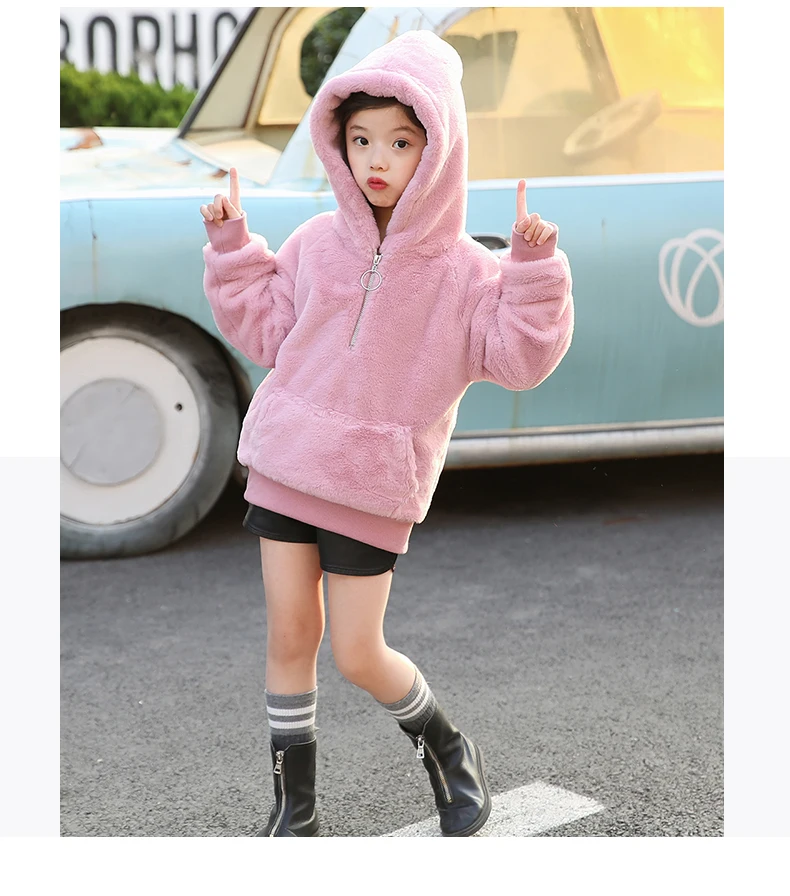 New Winter Fashion Girls Hoodies Cotton Warm Kids Sweatshirts With Zipper Long Sleeve Children Hooded Tops Coat For Girl Clothes (10)