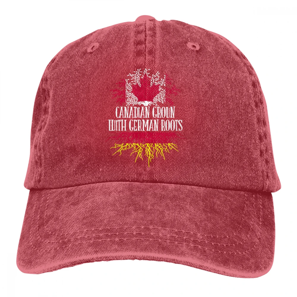 Канадский взрослый немецкий корни Casquette черный унисекс Мужские Женские джинсовые бейсболка с ремешком кепки Регулируемый Гольф папа шляпа
