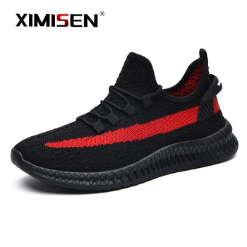 

XIMISEN Lightweight Men Sneakers 2020 New Breathable Lace Up Men Mesh Shoes Fashion Casual No-slip Men Casual Shoes