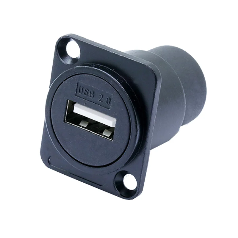 10 шт./лот USB 2,0 D Тип Разъем Металл мама-мама модуль Разъем USB Разъем Панель держатель адаптер USB2.0 шасси